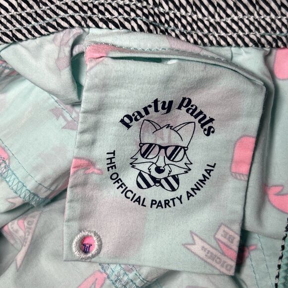 Party Pants Size L “Moby Says “”Don’t Be A Dick!”” Shorts With Pockets Drawstrin - Picture 8 of 12